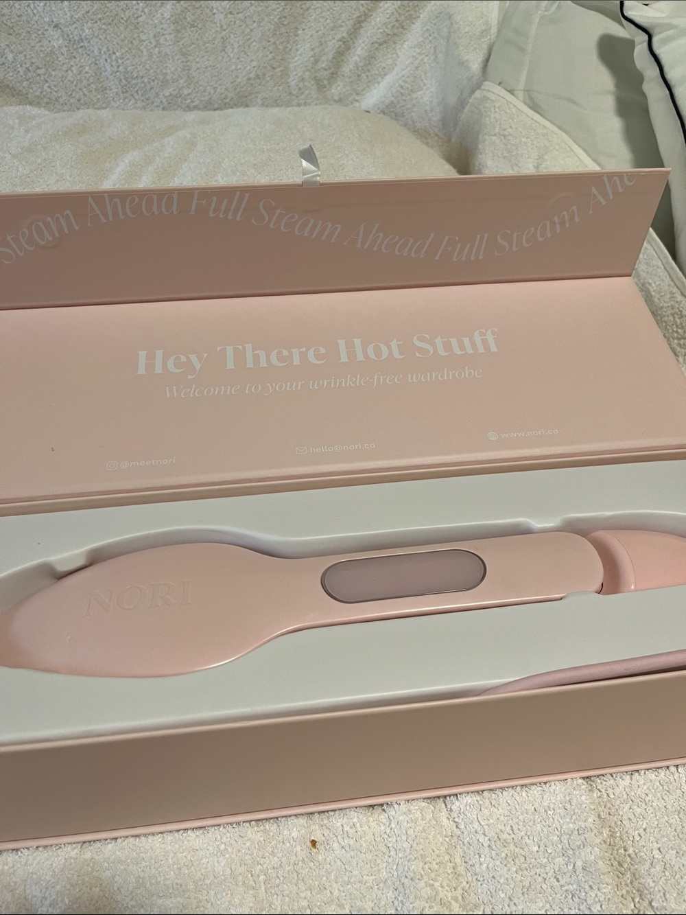 NORI Press Steam Iron Pink new in box